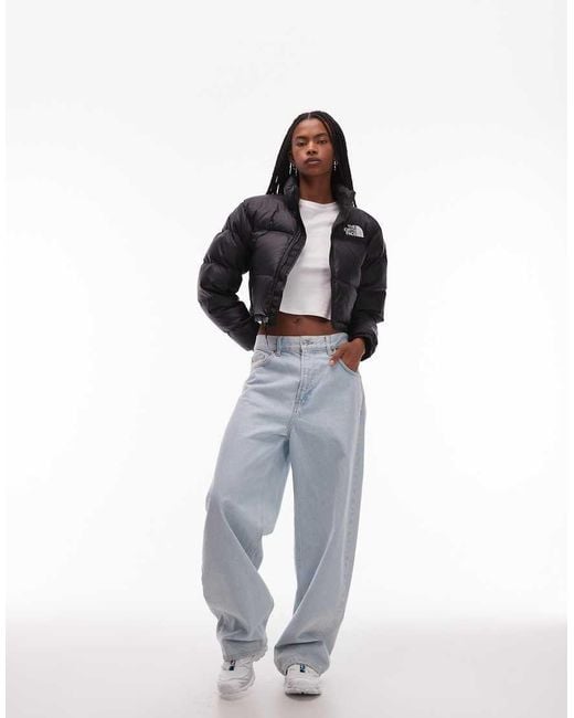 The North Face Black Nuptse Cropped Down Puffer Jacket