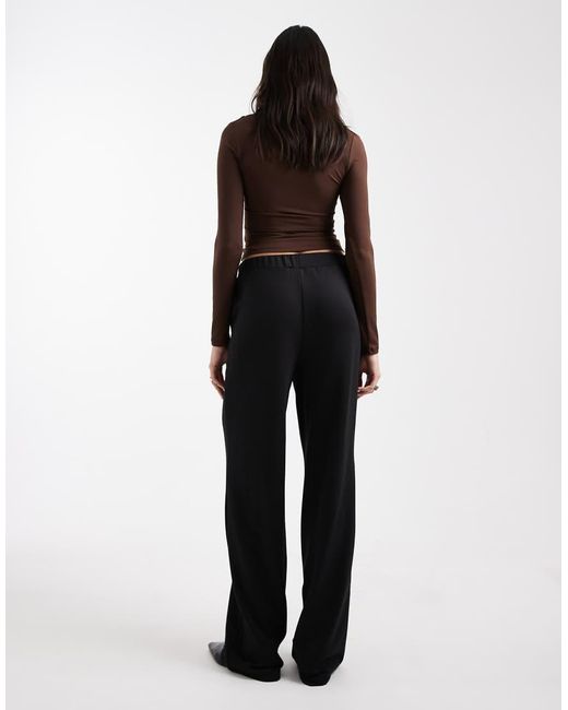 ONLY Black Leopard Print Bow Detail Trousers