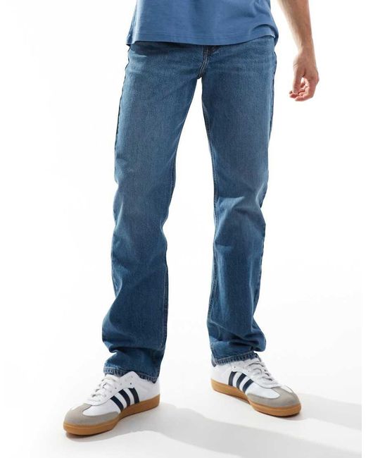 Lee Jeans Blue West Relaxed Straight Fit Jeans for men