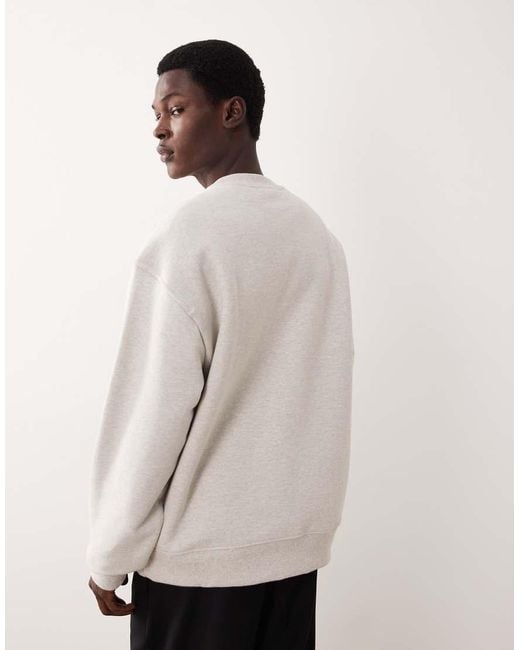 ASOS COLLECTIVE Natural Oversized Super Heavyweight Crew for men