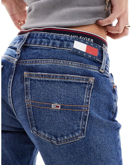 Tommy Hilfiger Blue – sophie – jeans mit geradem schnitt und tiefem taillenbund