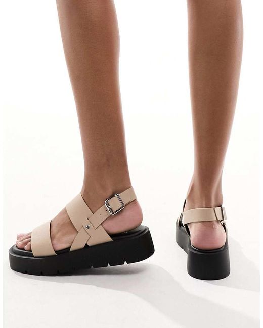 Schuh Natural Tayla Double Strap Sling Back Sandals