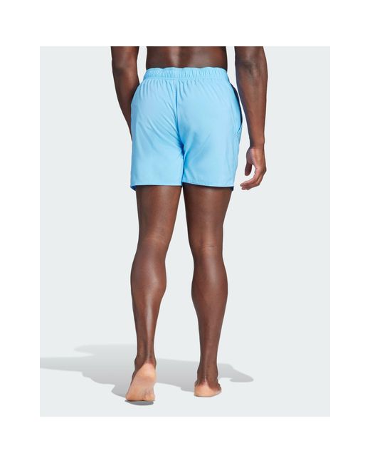 Adidas Originals Adidas – solid clx – kurze badeshorts in Blue für Herren