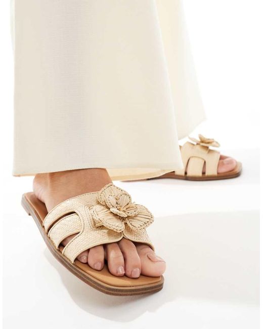 ALDO Natural Seaflower Padded Flat Sandals