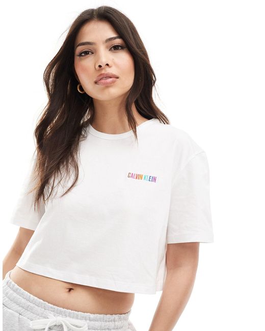 Calvin Klein White Intense Power Pride Cotton Crewneck T-shirt