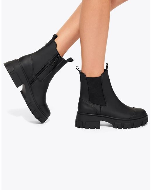 KG by Kurt Geiger Black Holly Low Ankle Boots