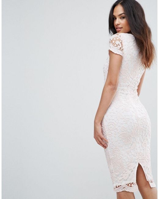 paris lace midi dress