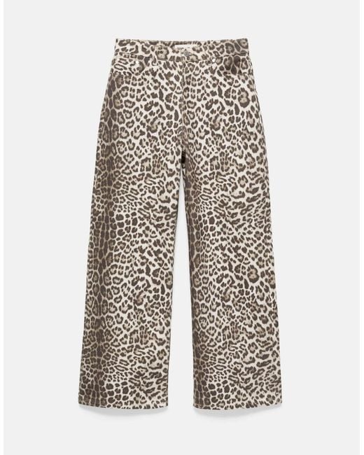 Jean baggy imprimé léopard Pull&Bear en coloris White
