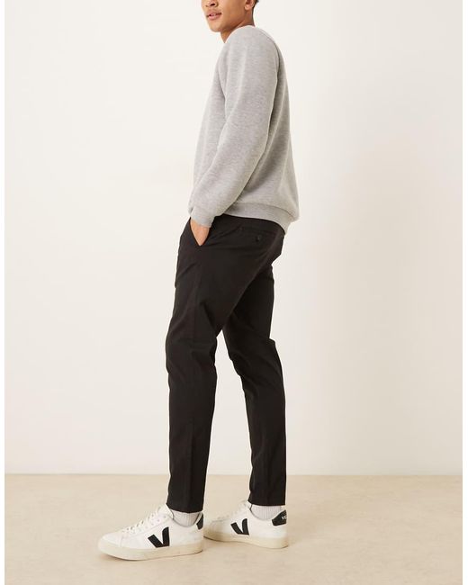 Mango Black Cotton Mix Chino for men