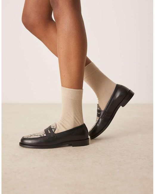 Walk London Natural Rhea Saddle Loafer