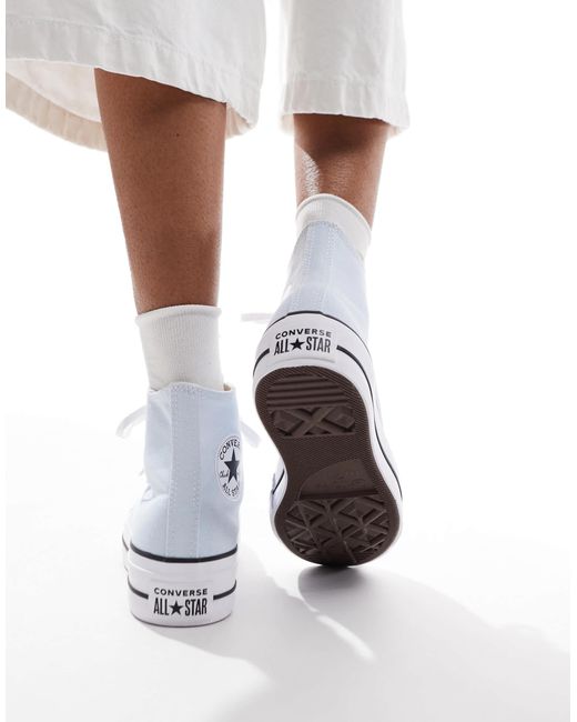 Converse Gray Chuck Taylor All Stars Lift Hi Platform Trainers