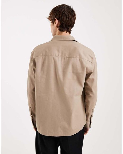 ASOS Natural Relaxed Shirt for men