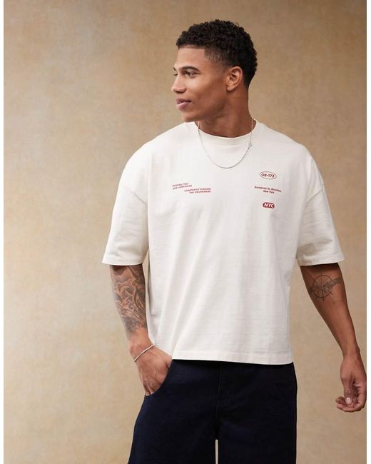 ASOS Pink Boxy Oversized Heavyweight Dropped Shoulder T-Shirt With Back Print for men