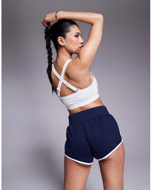 4505 Blue Retro Micro Jersey Running Shorts