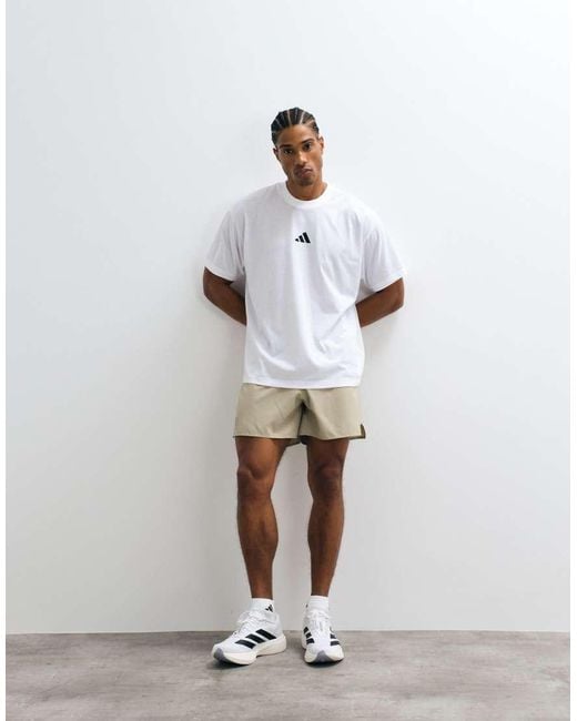 Adidas Originals White Adidas Running T-shirt With State Of Mind Back Print for men
