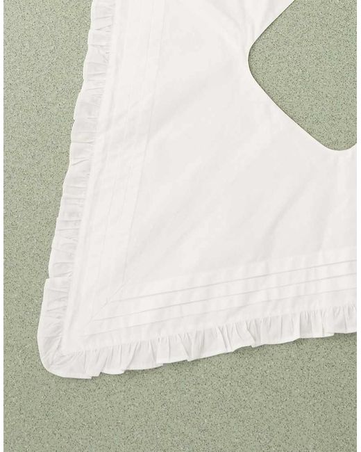 Sciarpa Bianca Con Pinces E Allacciatura Sul Davanti di Reclaimed (vintage) in White