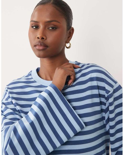 Gina Tricot Blue Co-ord Long Sleeve Top