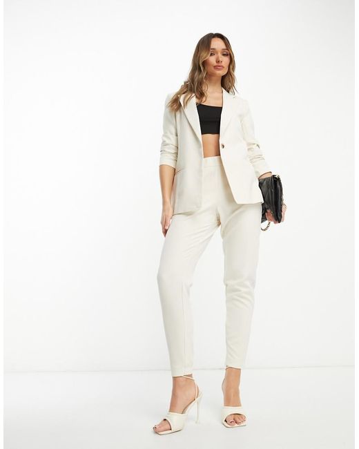 Vila White Tailored Straight Fit Blazer Co-Ord