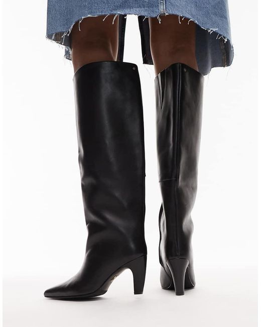 Bronx Black Low Jadey Knee Boots