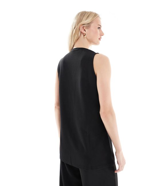 Vero Moda Black – longline-weste