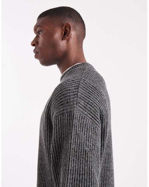Only & Sons – strukturierter strickpullover in Gray für Herren