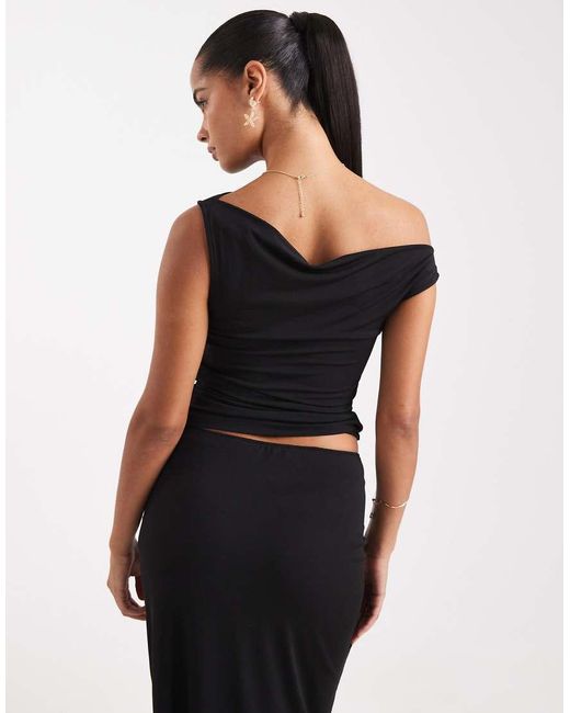 Vero Moda Mouwloze Tanktop Van Gladde Stof Met Rechte Hals in het Black