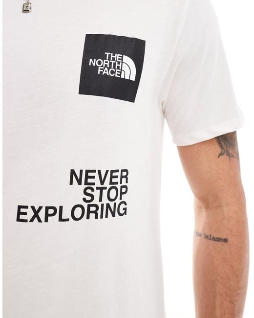 The North Face White Coordinates Small Backprint Logo T-shirt