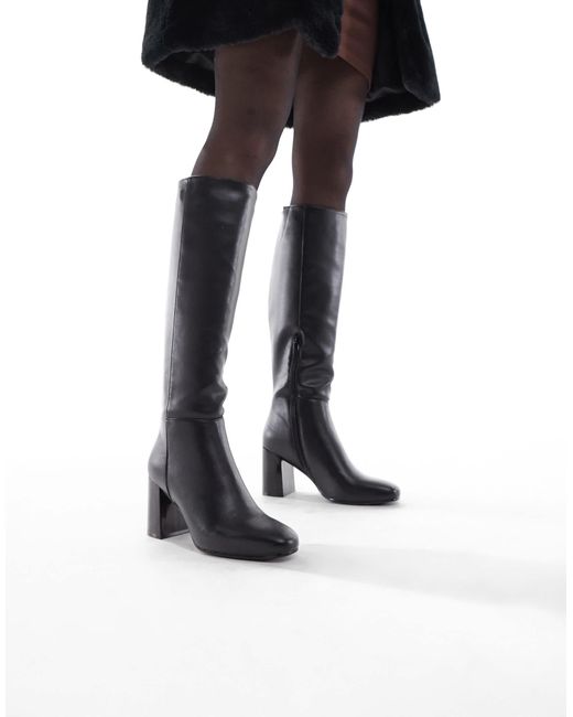 Schuh Black Devlin Heeled Knee Boots