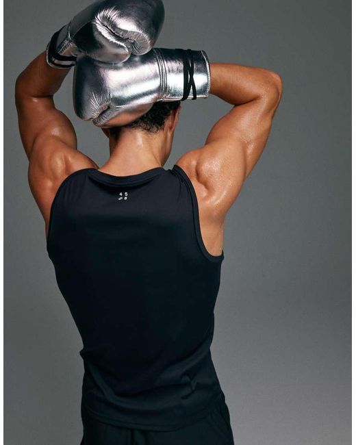 4505 Gray Slim Fit Quick Dry Engineered Rib Training Vest for men