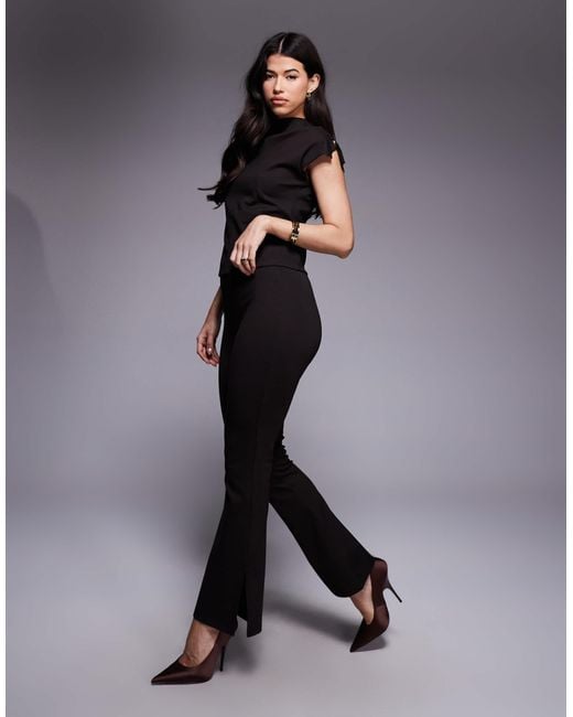 River Island Black Seam Detail Top Co-ord