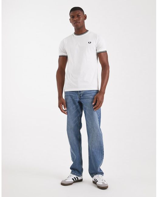 Fred Perry Blue Twin Tipped T-Shirt for men
