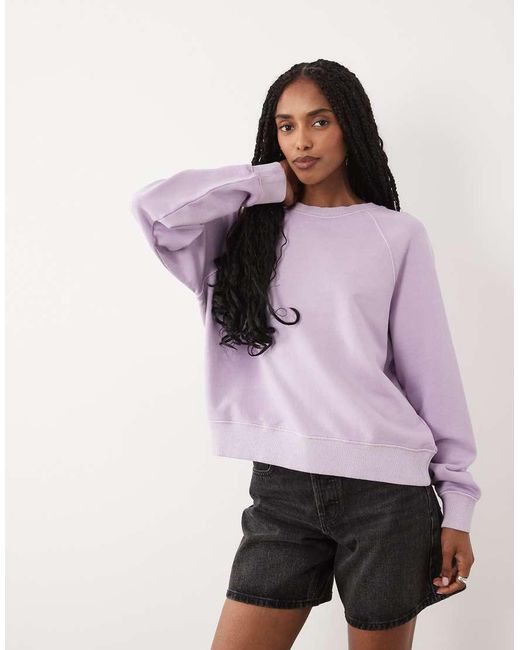 ARKET Purple Cotton Terry Sweatshirt
