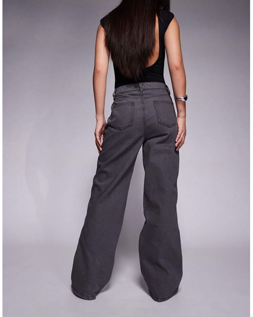 Liquor N Poker Black Relaxed Mid Rise Jeans With Diamante Eyelet Detail