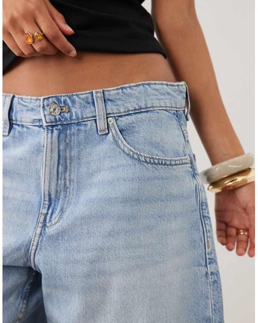 Mango Blue 100% Cotton Denim Shorts