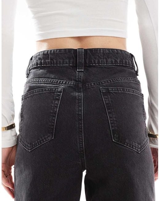 ASOS Black Asos Design Tall Wide Leg Dad Jeans