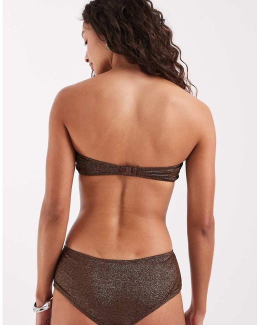 Motel Black Co-Ord Avi Spiral Bead High Waisted Bikini Bottoms