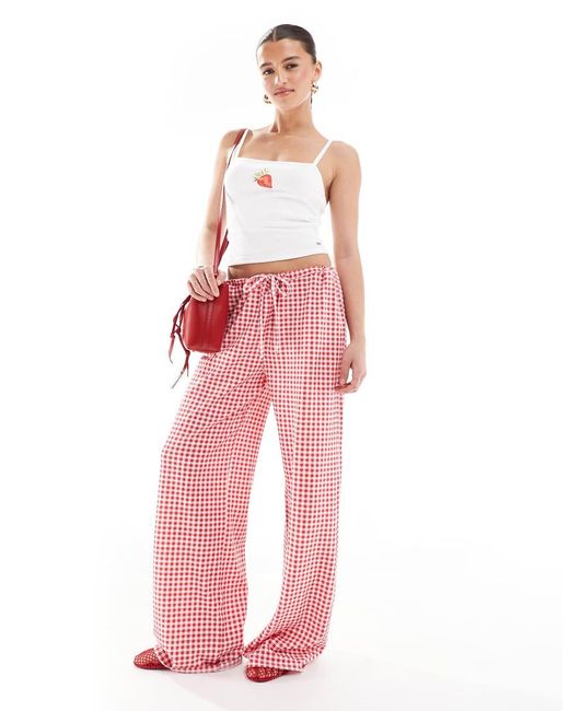Pull&Bear Hemdje Met Print Van Aardbei in het Pink