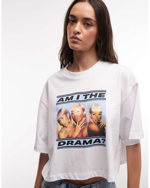 ASOS White X Cardi B Official Merch License Boxy Printed T-shirt