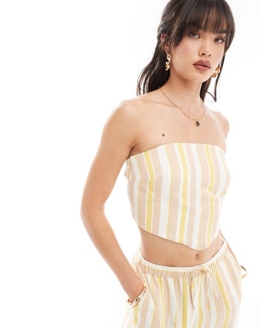 Nobody's Child White Sunny Bandeau Top Co-ord