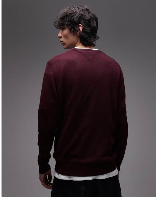 Tommy Hilfiger Purple Essential Cotton Jumper for men