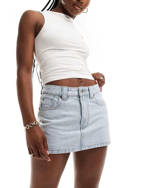 Stradivarius White Denim Skort