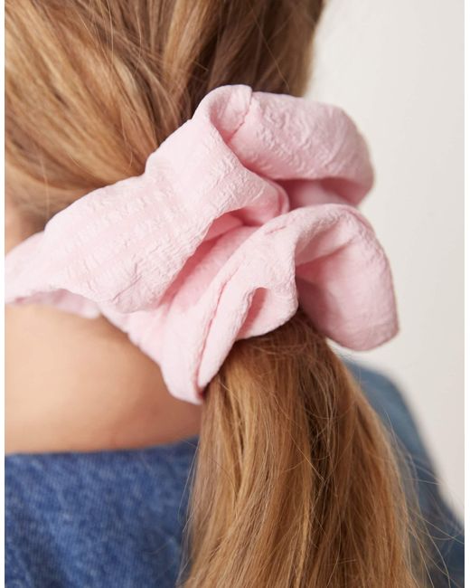 ASOS Blue Scrunchie With Crushed Fabric