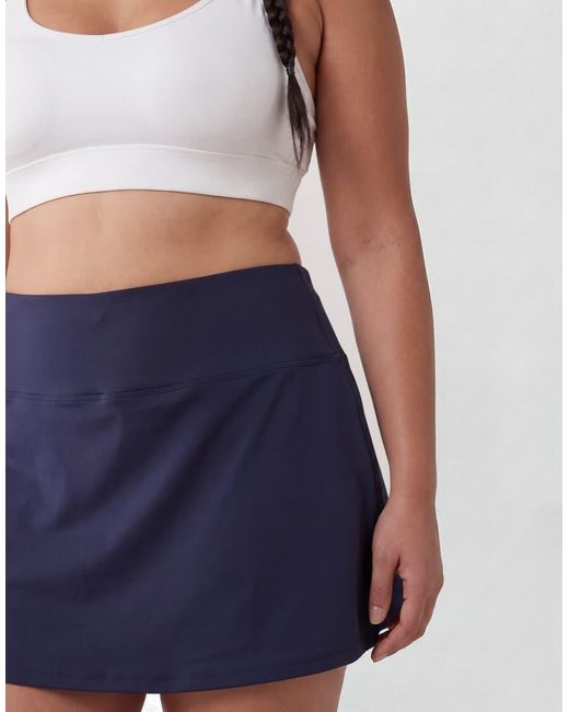 4505 Blue Curve Active Tennis Skirt With Under Shorts And Phone Pocket