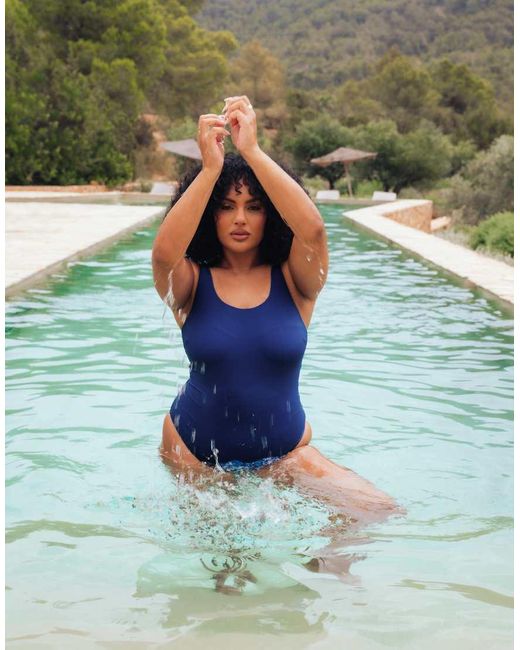 Curvy Kate Blue Deep Dive Non-Wired Swimsuit