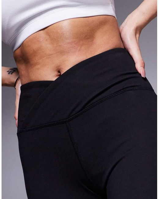 4505 Gray Icon Wrap Waist Slim Kick Yoga legging