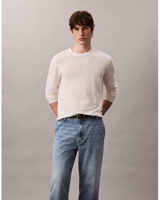 Calvin Klein Toelopende Jeans in het Blue voor heren