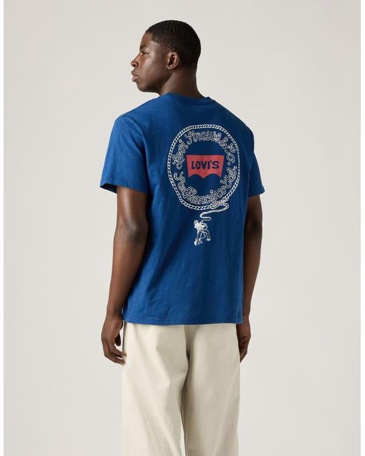 Camiseta Verde Oscuro Holgada De Algodón Levi's de hombre de color Blue