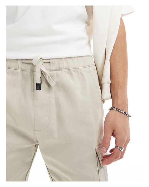 Short à poches cargo - sable Bershka pour homme en coloris Natural