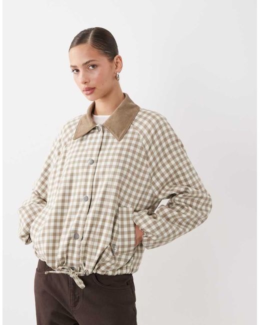 Barbour Natural Ovingham Contrast Collared Jacket