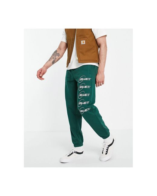 Carhartt WIP Orbit Sweat Pants in Green 